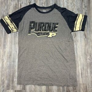 Pro Edge Gray and White Graphic Logo Tee